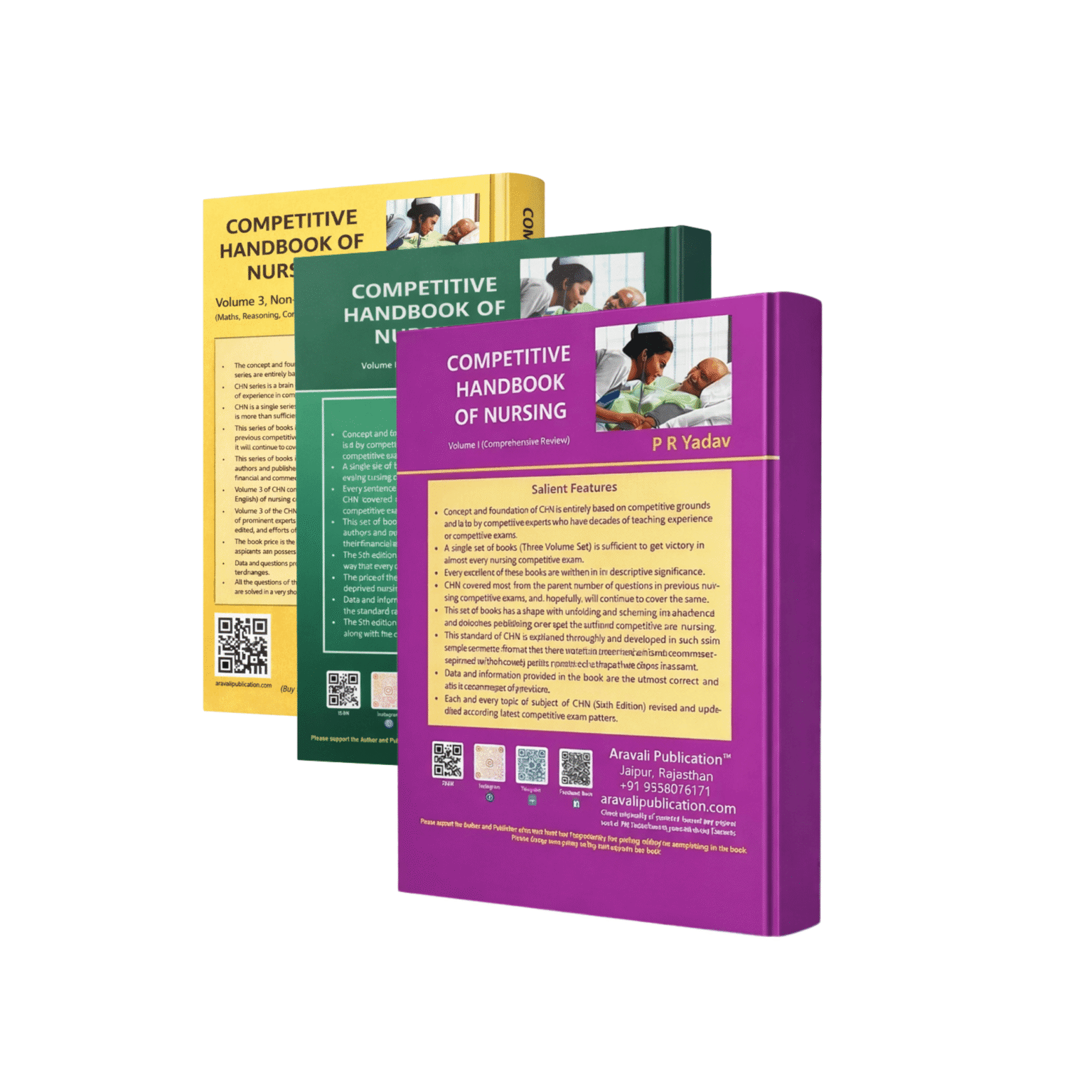 Pr Handbook PR Yadav - Competitive Handbook of Nursing - Vol 1 + 2 + 3 | Set of 3 ...